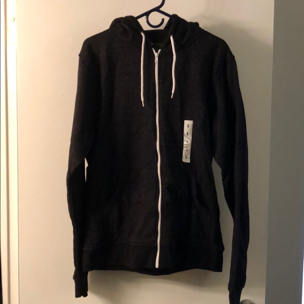Zine black and white speckled hoodie
